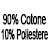 90% Cotone 10% Poliestere